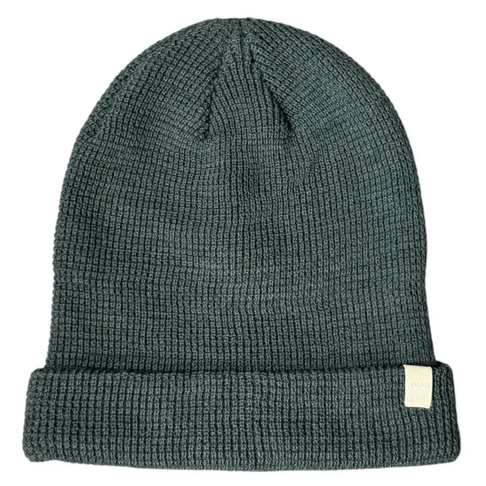 Vuori Alpine Waffle Knit Beanie Grey Ski Hat OS Unisex NWOT - Picture 1 of 6